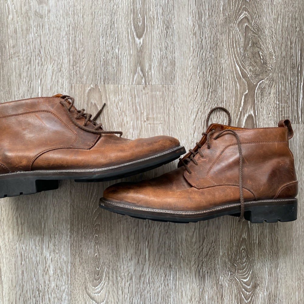 Cole Haan Men's Rich Brown Leather Chukka Boots